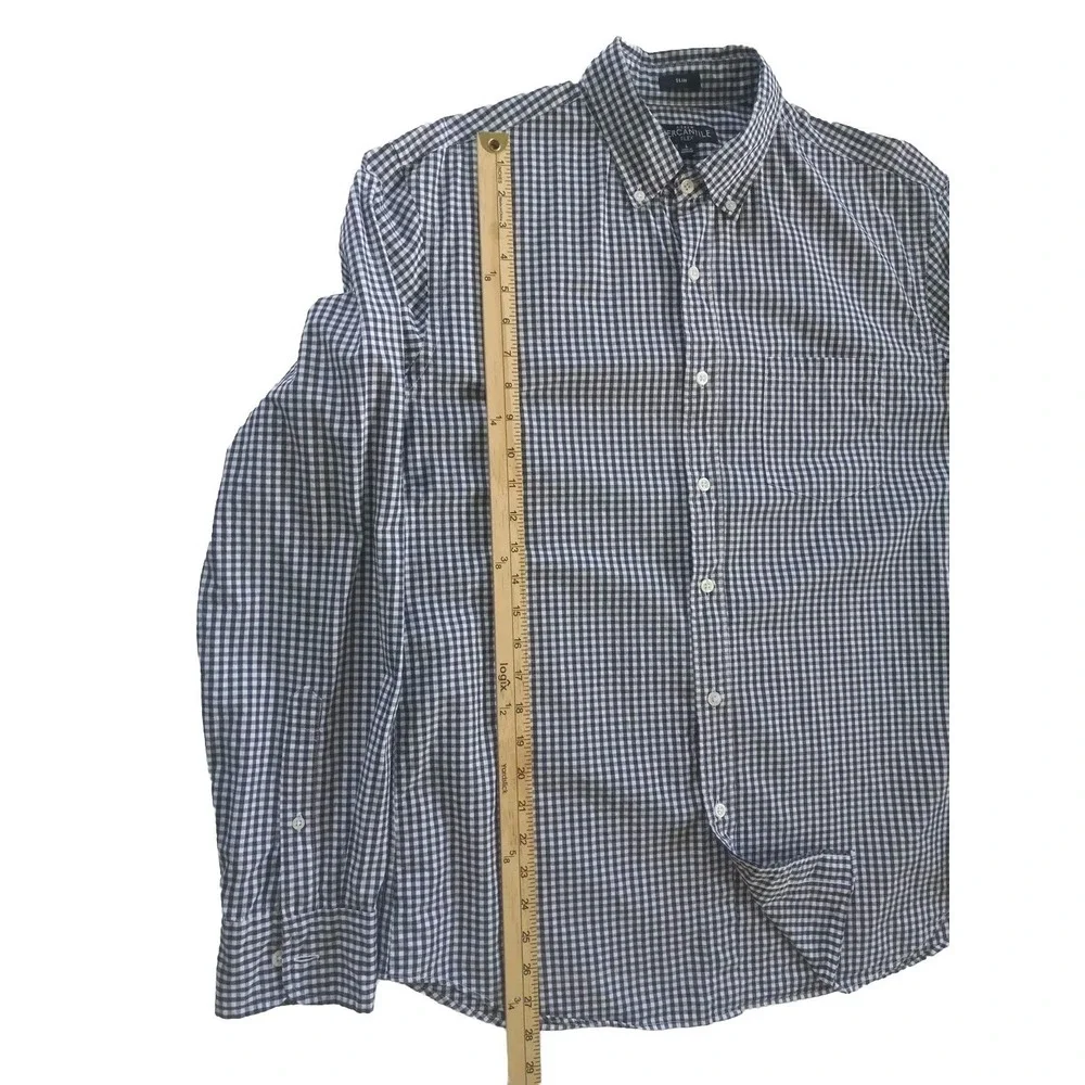 J CREW By Mercantile Flex Men's Large Slim Fit Long-sleeved Buttons Shirt Plaid